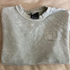 Nike Green and White Boxy Long Sleeve Hoodie